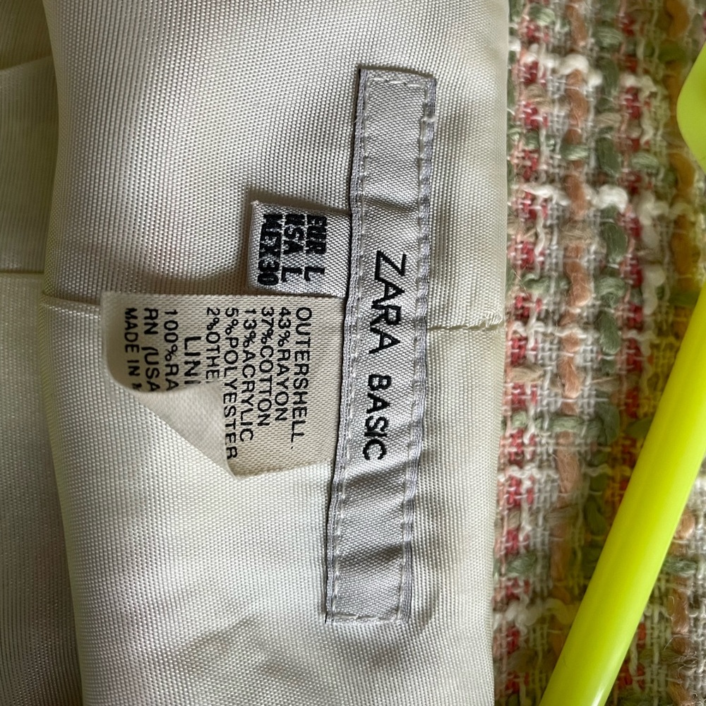 Zara Basic Lined Blazer, Size Us L - image 4